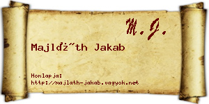 Majláth Jakab névjegykártya