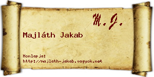 Majláth Jakab névjegykártya
